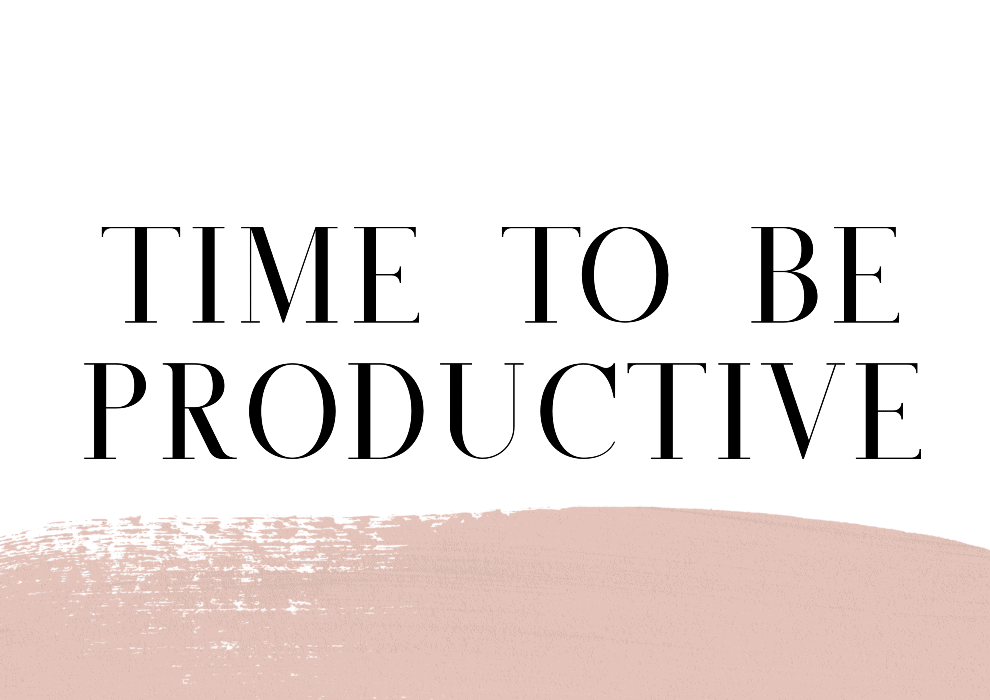 Time To Be Productive Office Printable